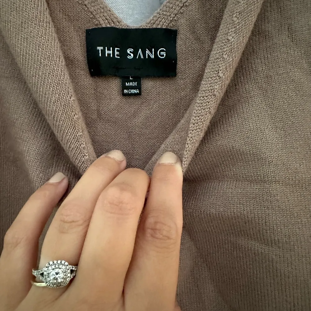 The Sang  size Large mocha colored bodysuit soft neutral basic - Image 6