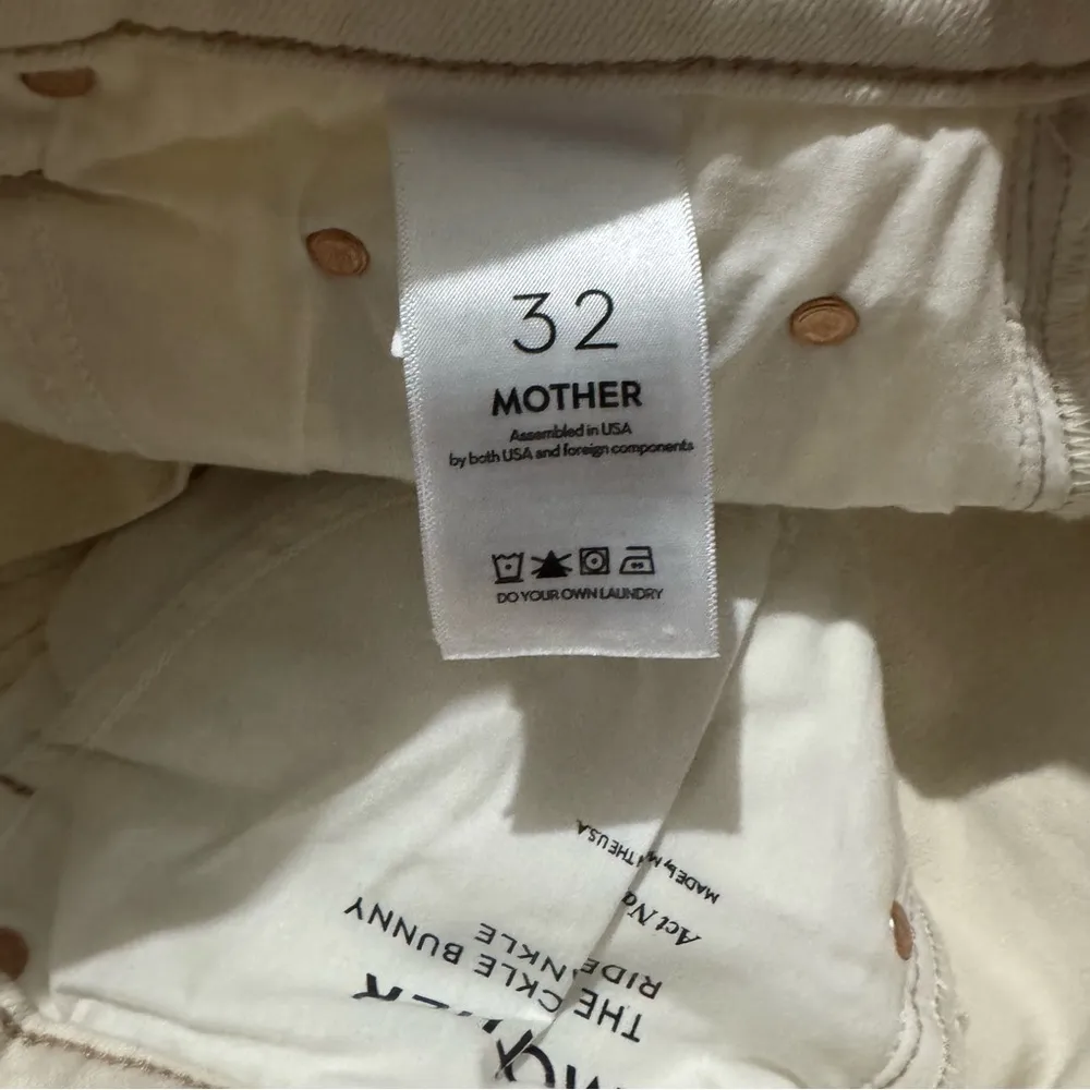 Mother Superior Denim The Buckle Bunny Rider Ankle Jeans in Act Natural size 32 - Image 5
