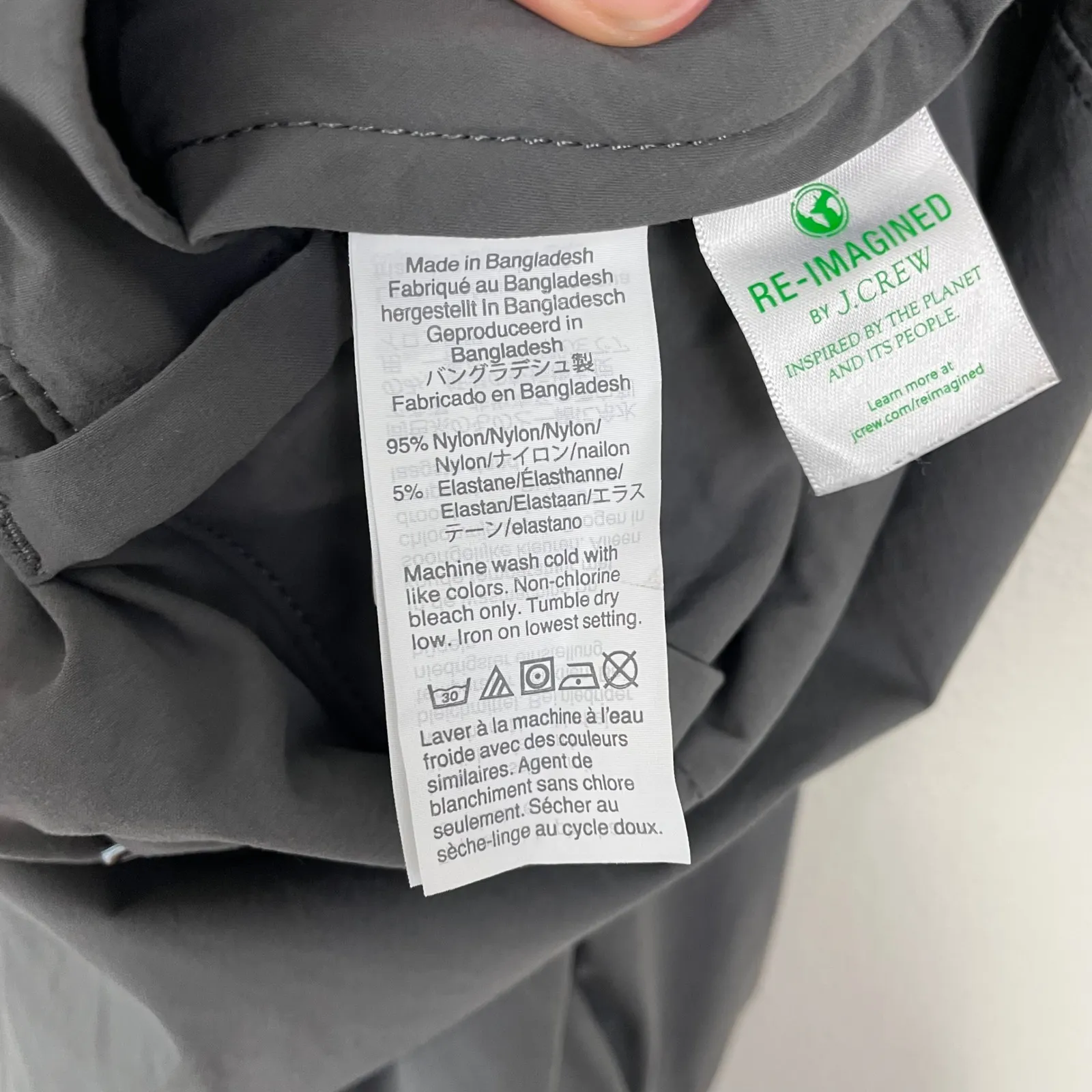 J.Crew Tech Stretch Shorts Mens 33 Gray Lightweight‎ Casual 9 Inch Summer Preppy - Image 7