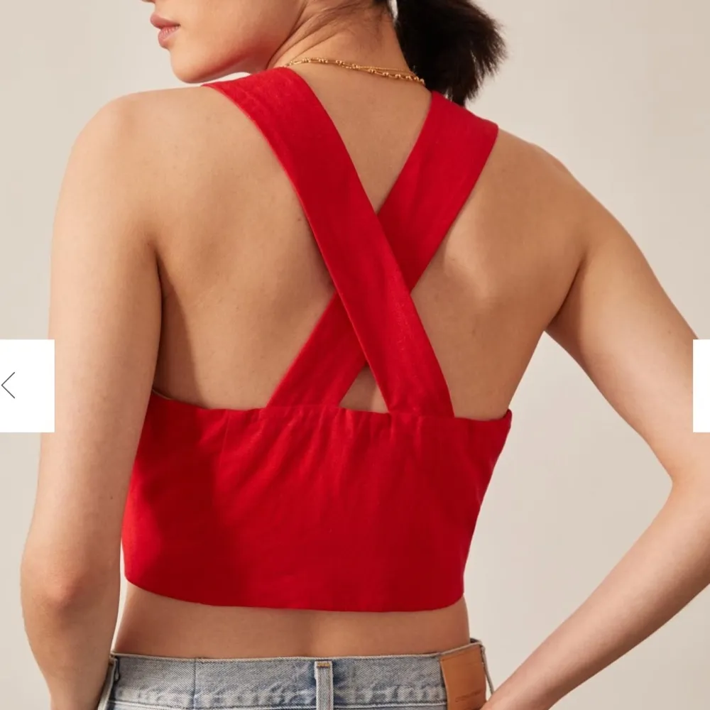 Anthropologie x Mare Mare Red Cross Back Button Front Vest Tank - Image 2