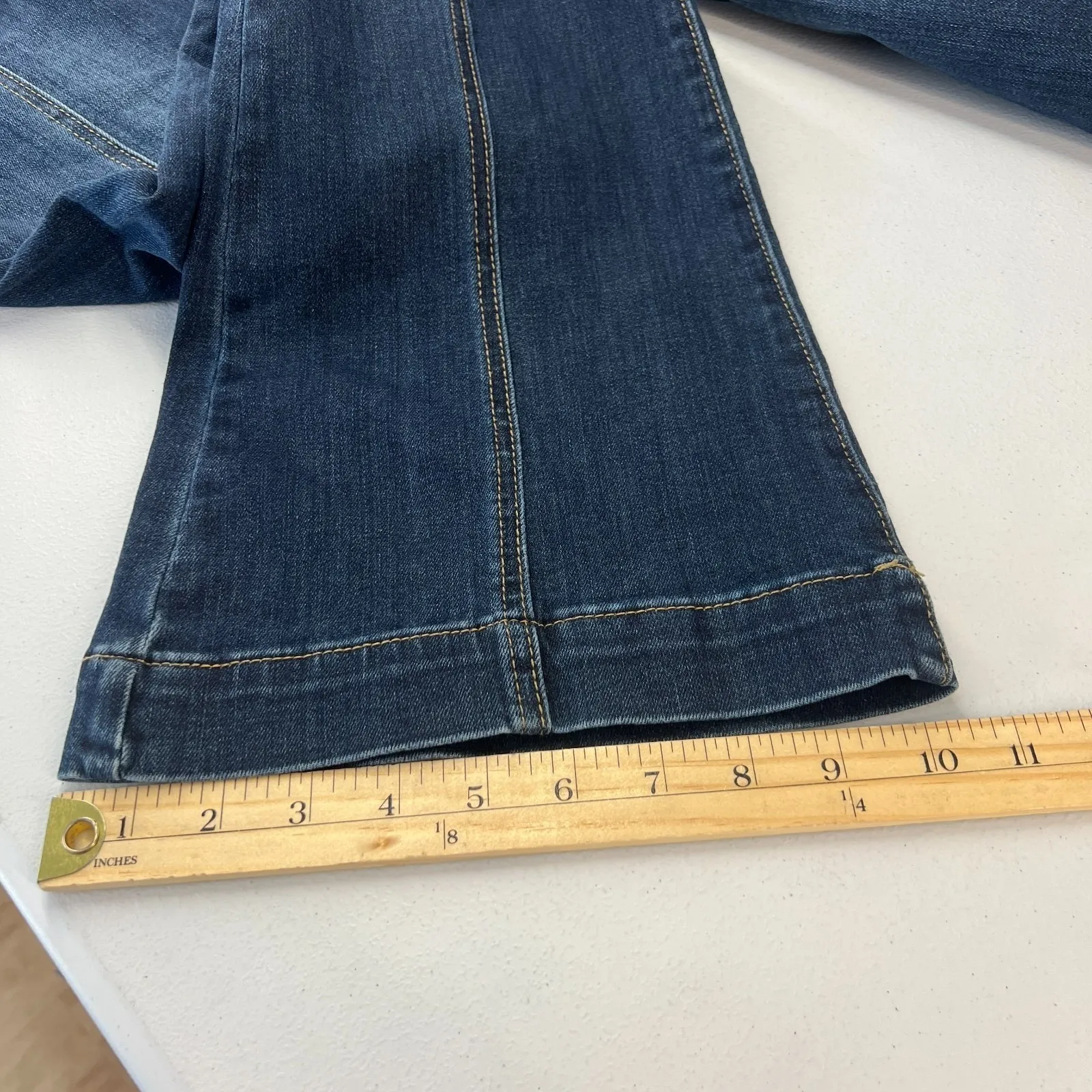 Judy Blue Carson City Flare Fit Jeans Womens 26 Blue Denim Stretch Front Seam - Image 11