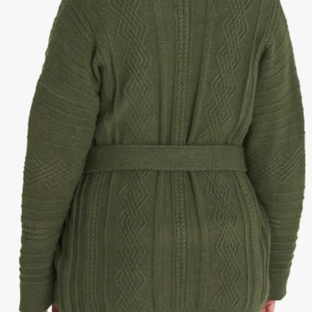 VICI  Collection Wrap Cardigan in Ash Olive - Image 6