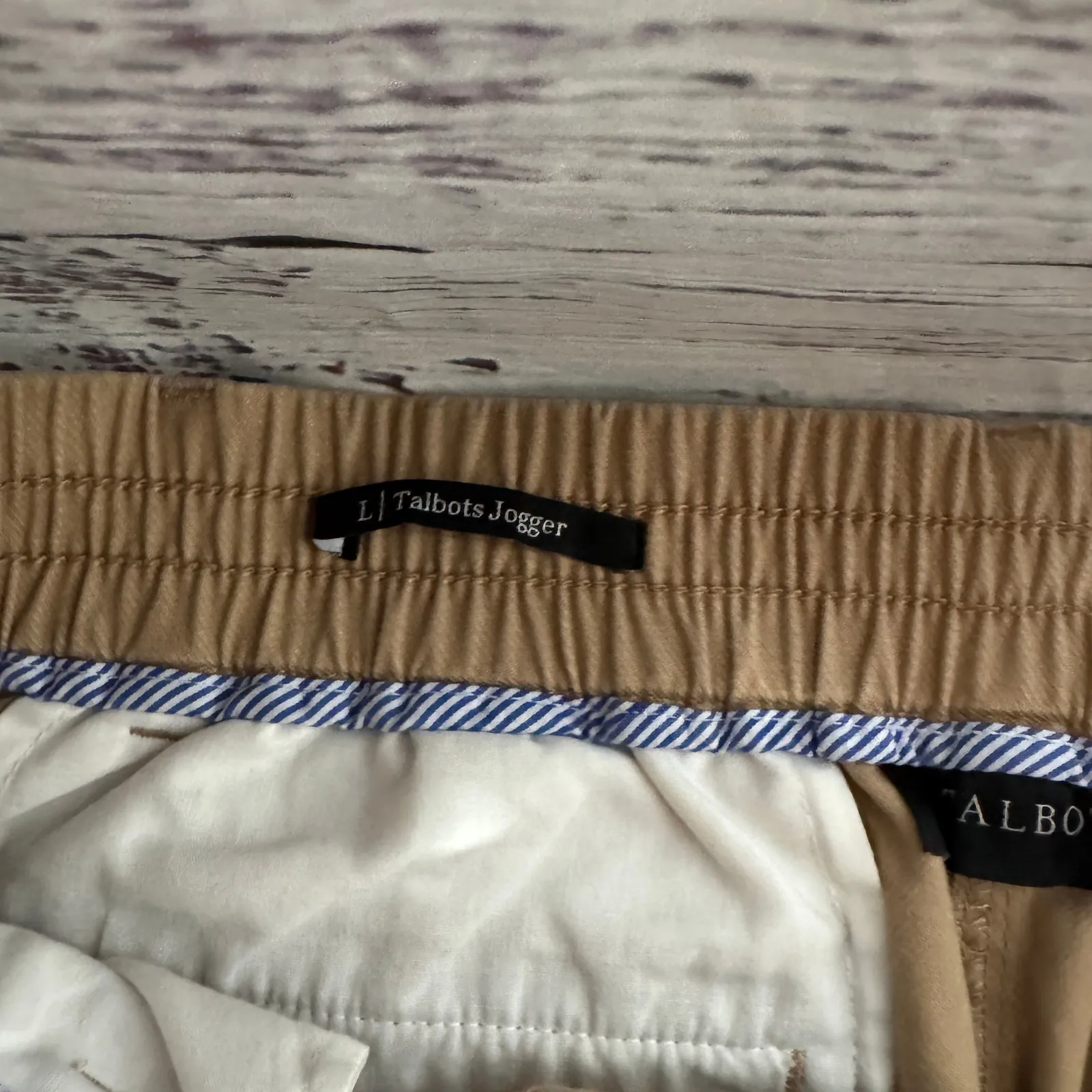 Talbots Khaki Jogger Womens Comfort Pants Large - Image 4