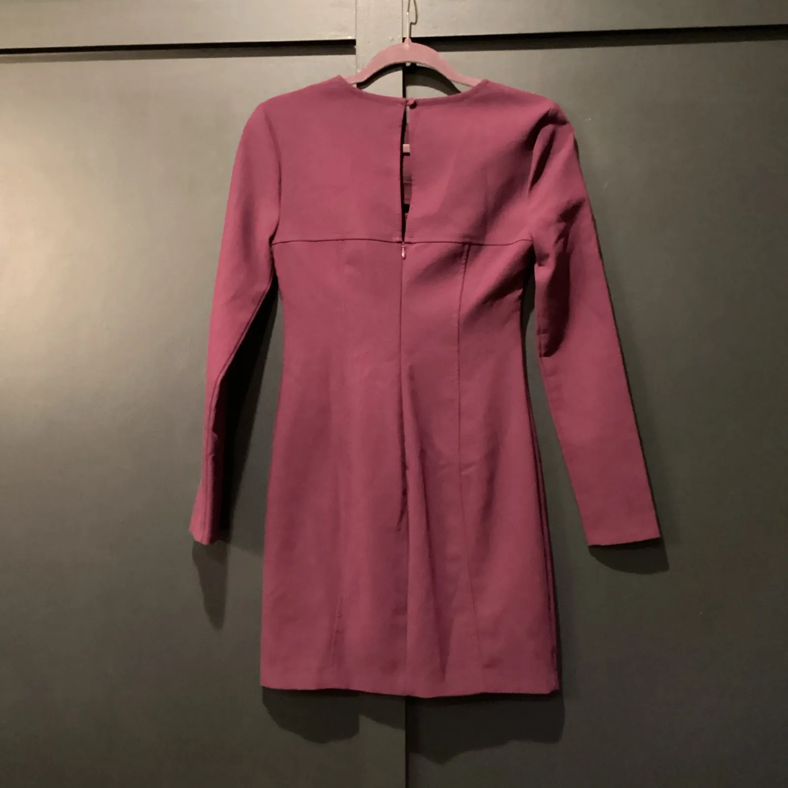 Revolve Likely Keller Long Sleeve Mini Dress bodycon cut out in Purple Plum sz 4 - Image 10