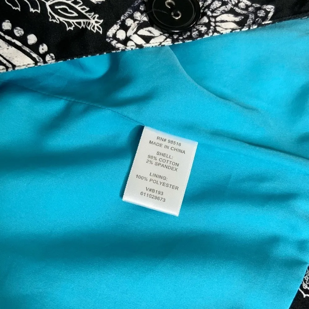 Coldwater Creek Black & White Floral Casual Career Dressy Stylish Jacket 10P - Image 13