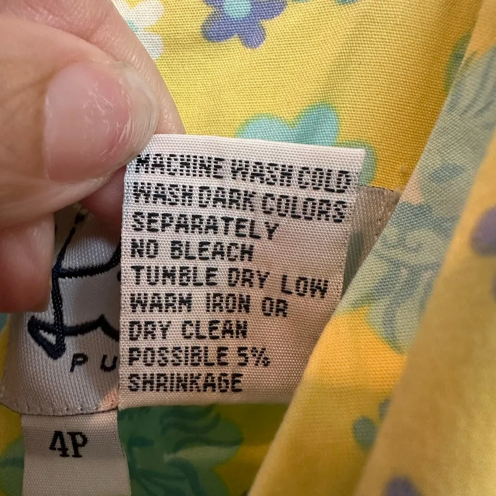 Vintage Lilly Pulitzer White Label Y2K Floral & Lion Sundress Size 4P Petite S - Image 11