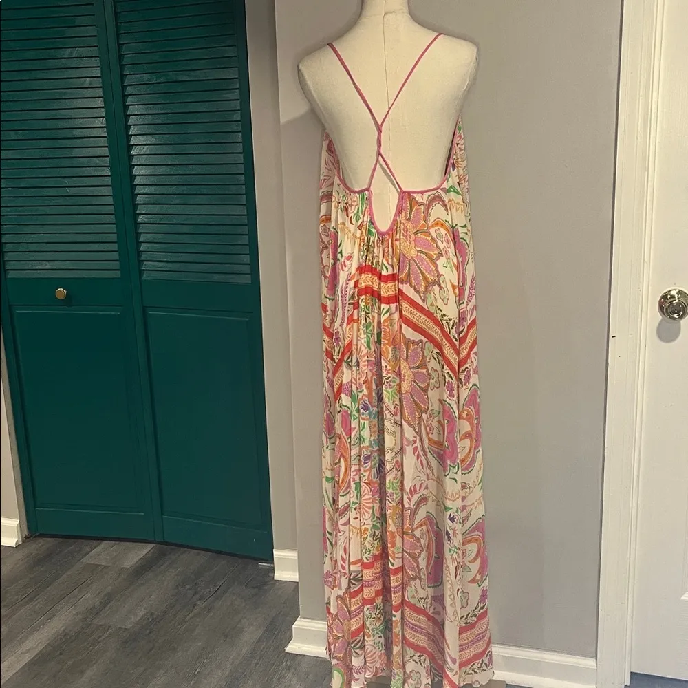 Zara Multicolor Paisley Maxi Dress/swim coverup boho dress - Image 7