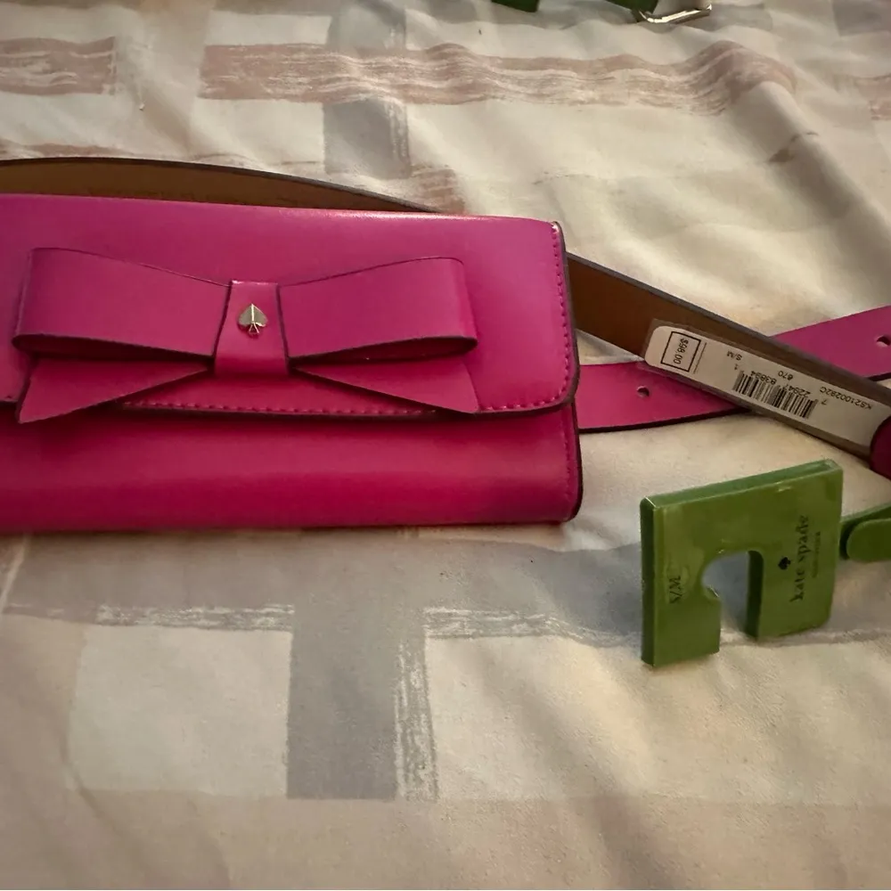 Kate Spade Leather Belt Bag, Dark Pink,  NWT - Image 3