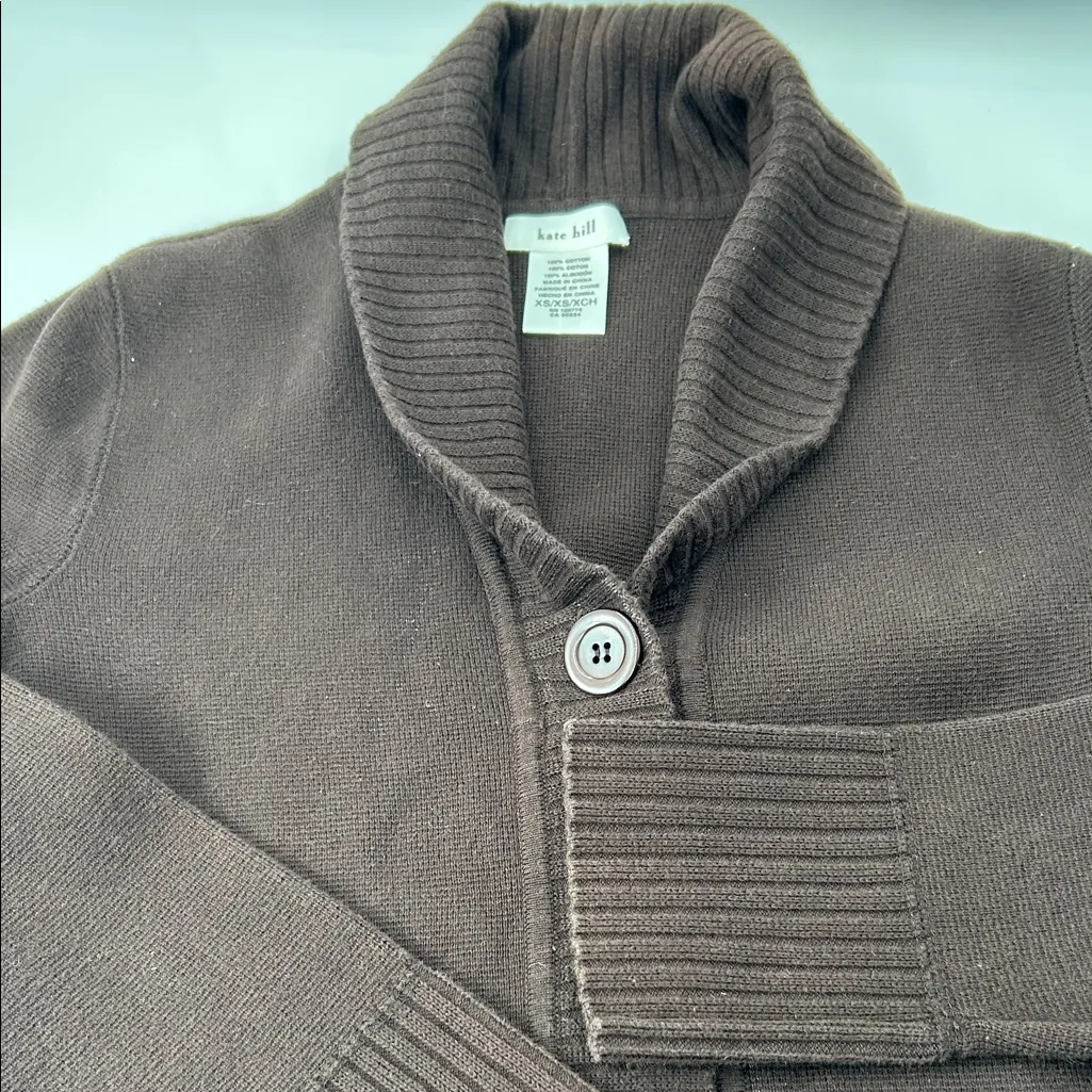 Kate Hill Brown Cardigan Sweater - Image 5
