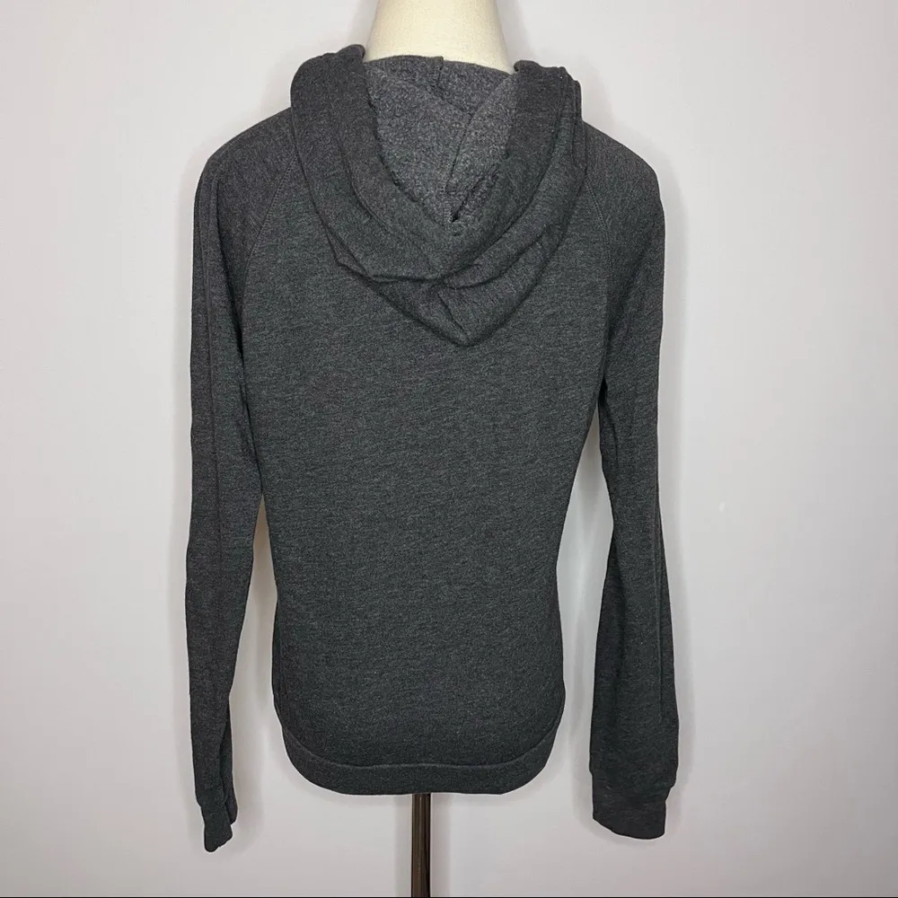 PINK VICTORIA’S SECRET Charcoal Gray Full Zip Hooded Jacket Small - Image 7