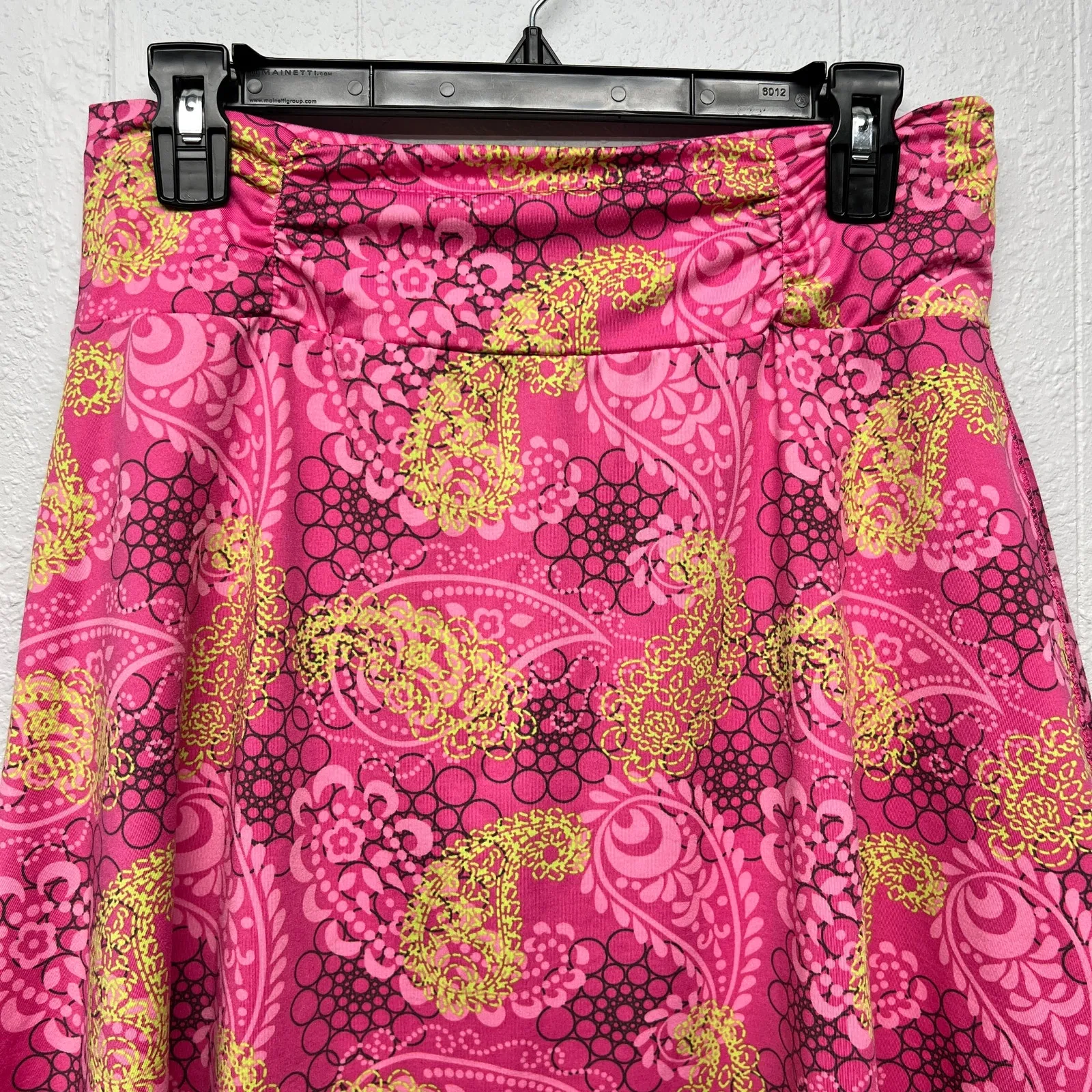 Tranquility High Waist Womens Floral Skirt Medium Barbiecore Fairy Prairie Chic Pink - Image 2