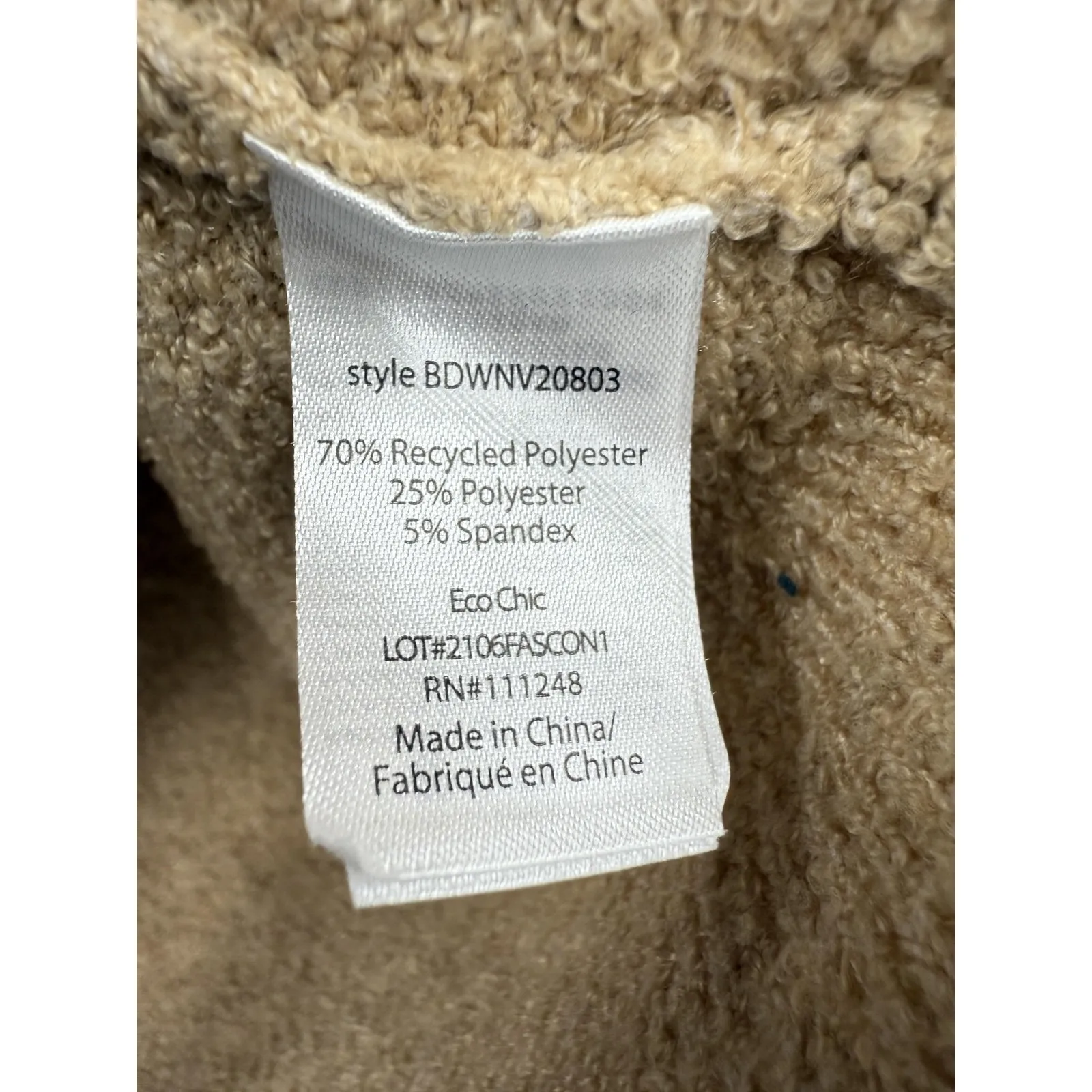 Barefoot Dreams EcoChic Sweater Womens Medium Cowl Neck Pullover BDWNV20803 - Image 3