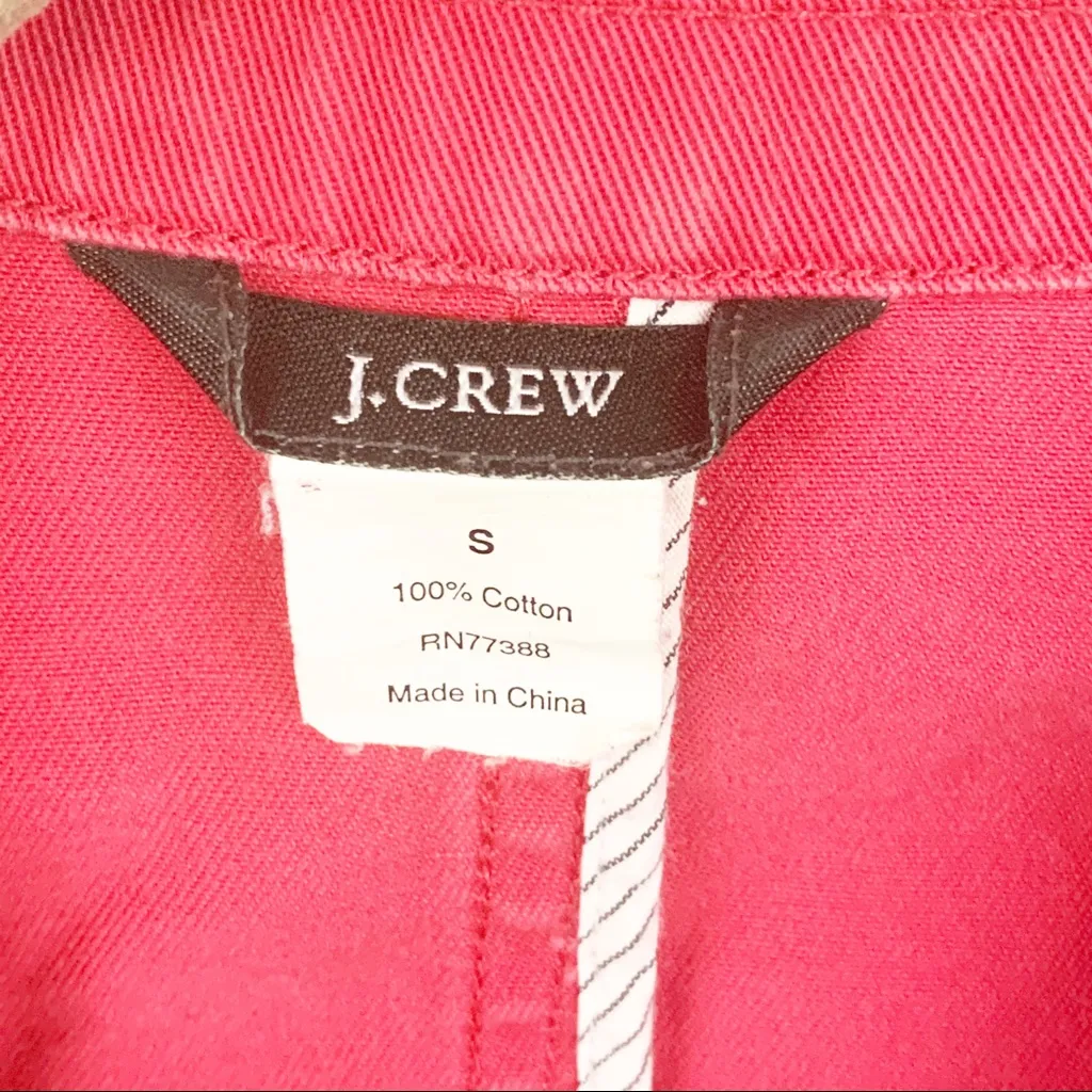 J. Crew Women’s Small Pink Single‎ Button Cotton Blazer - Image 3