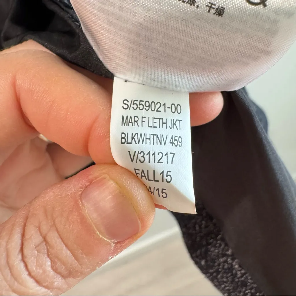 Banana Republic NWT Faux Leather Marled Wool Blend Zip Front Moto Jacket Size 6 - Image 5