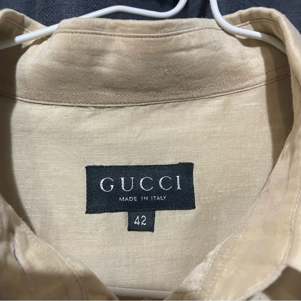 Gucci Authentic Vintage 1990's Cream Button-Up Shirt Zamasport for Gucci - Image 8