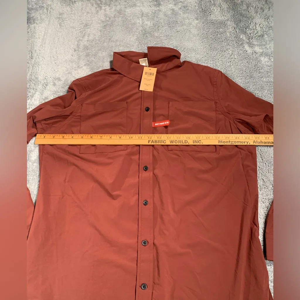 Duluth trading co flexcellence long shirt NWT large red - Image 8