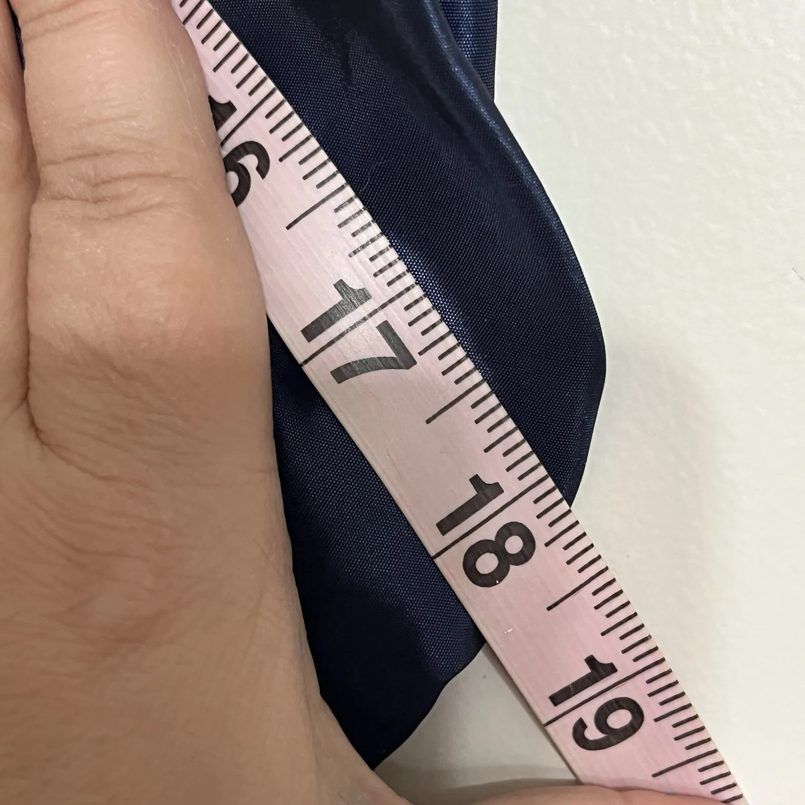 Vintage 80's ic Collection Puff Sleeve Wrap Dress Ruffle Hem Size Small Blue - Image 9