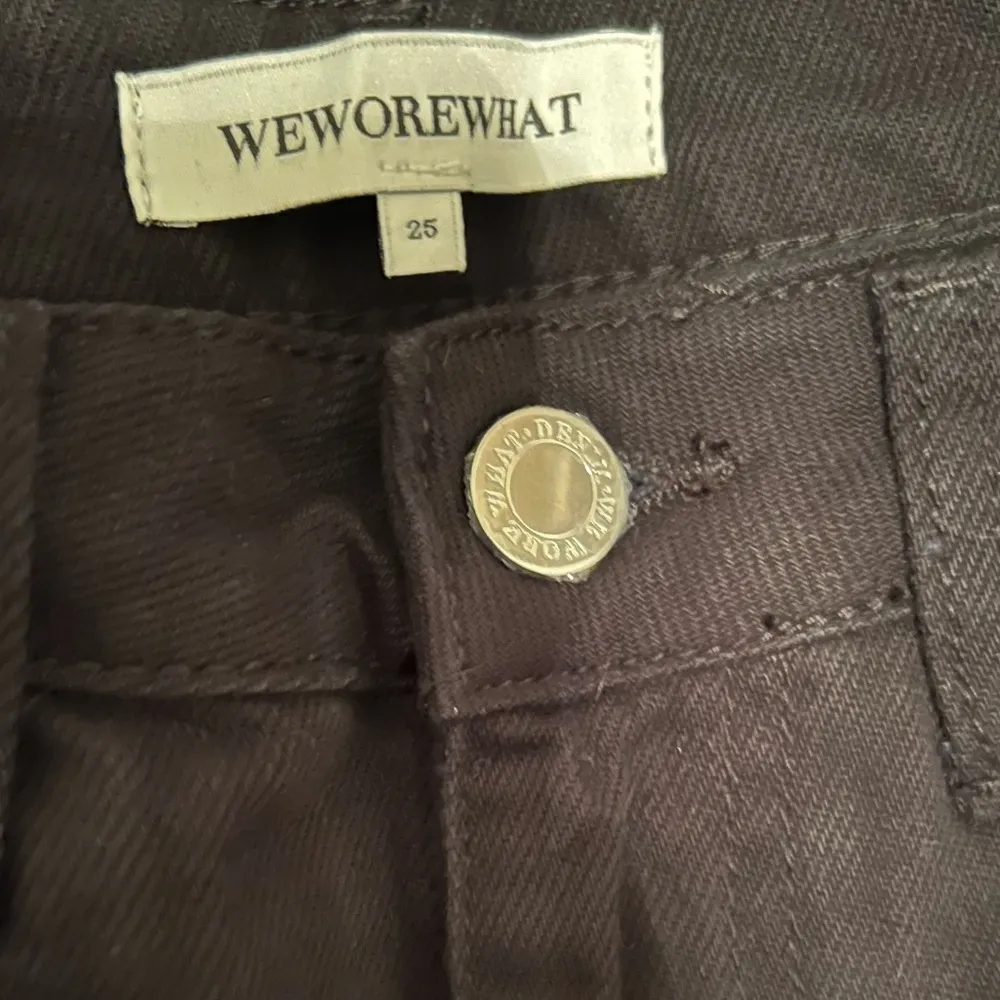 WeWoreWhat Faux Fur Straight Leg Jean size 25 NWT Fitted, pants only for sale - Image 13