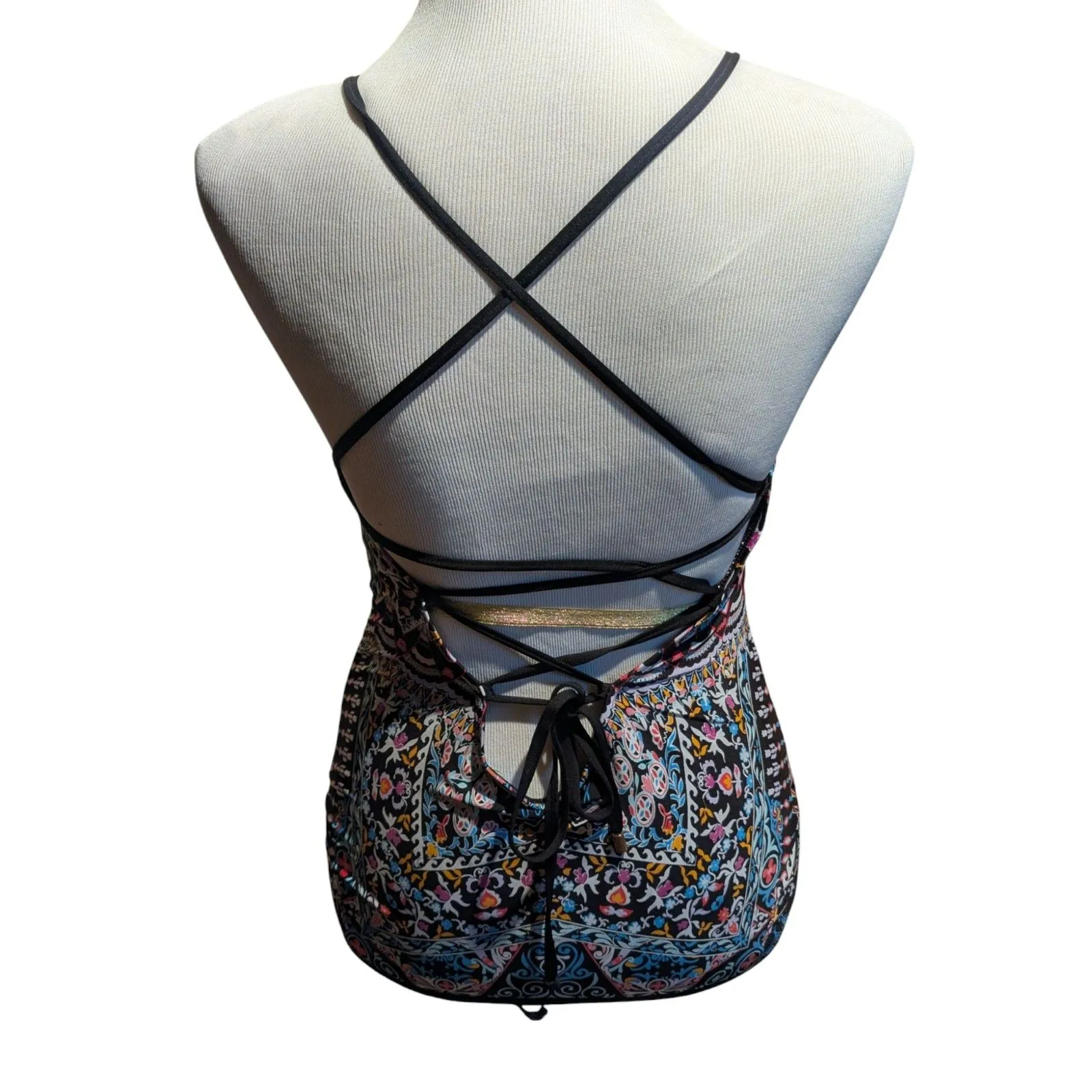 Laundry by Shelli Segal L One Piece Swimsuit Colorful Paisley Print - Image 5