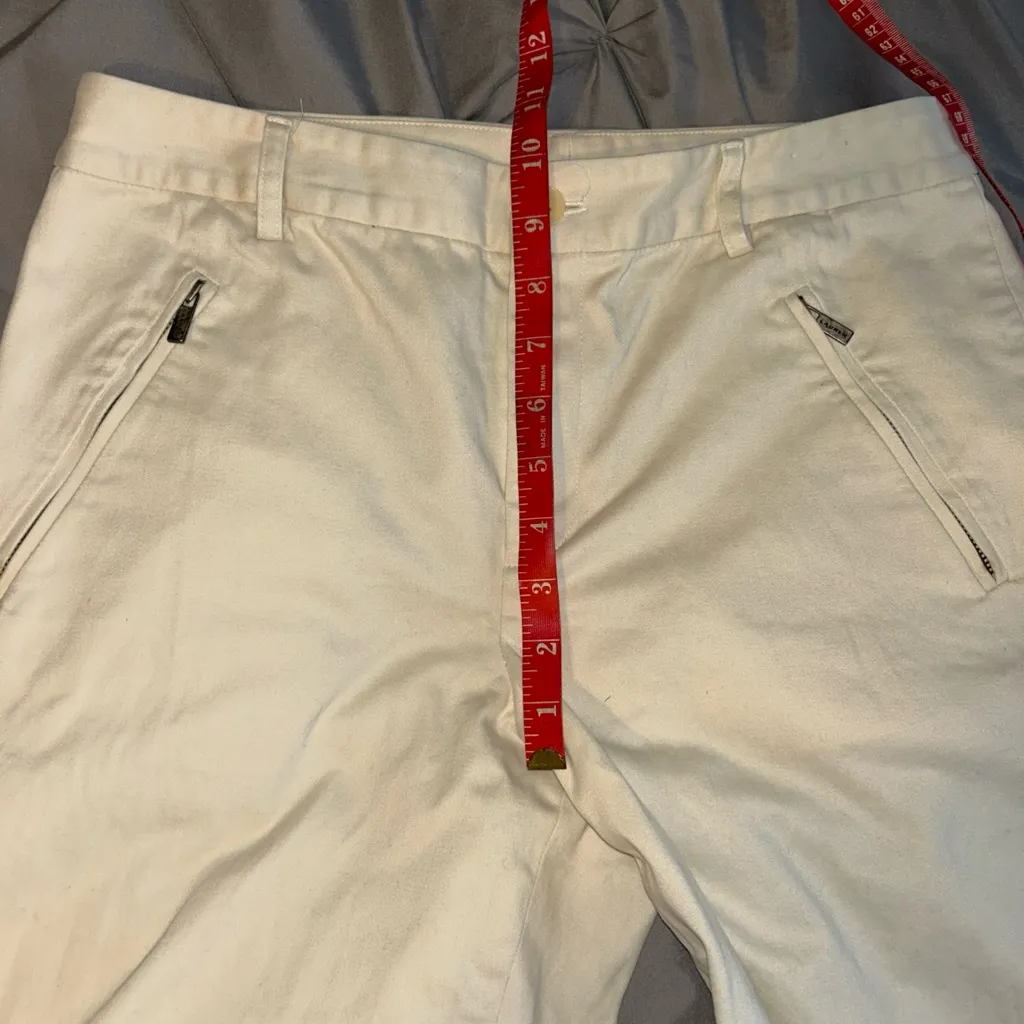 Lauren jeans Ralph Lauren 10P VTG Cream Wide-Leg Pants Y2K - Image 13