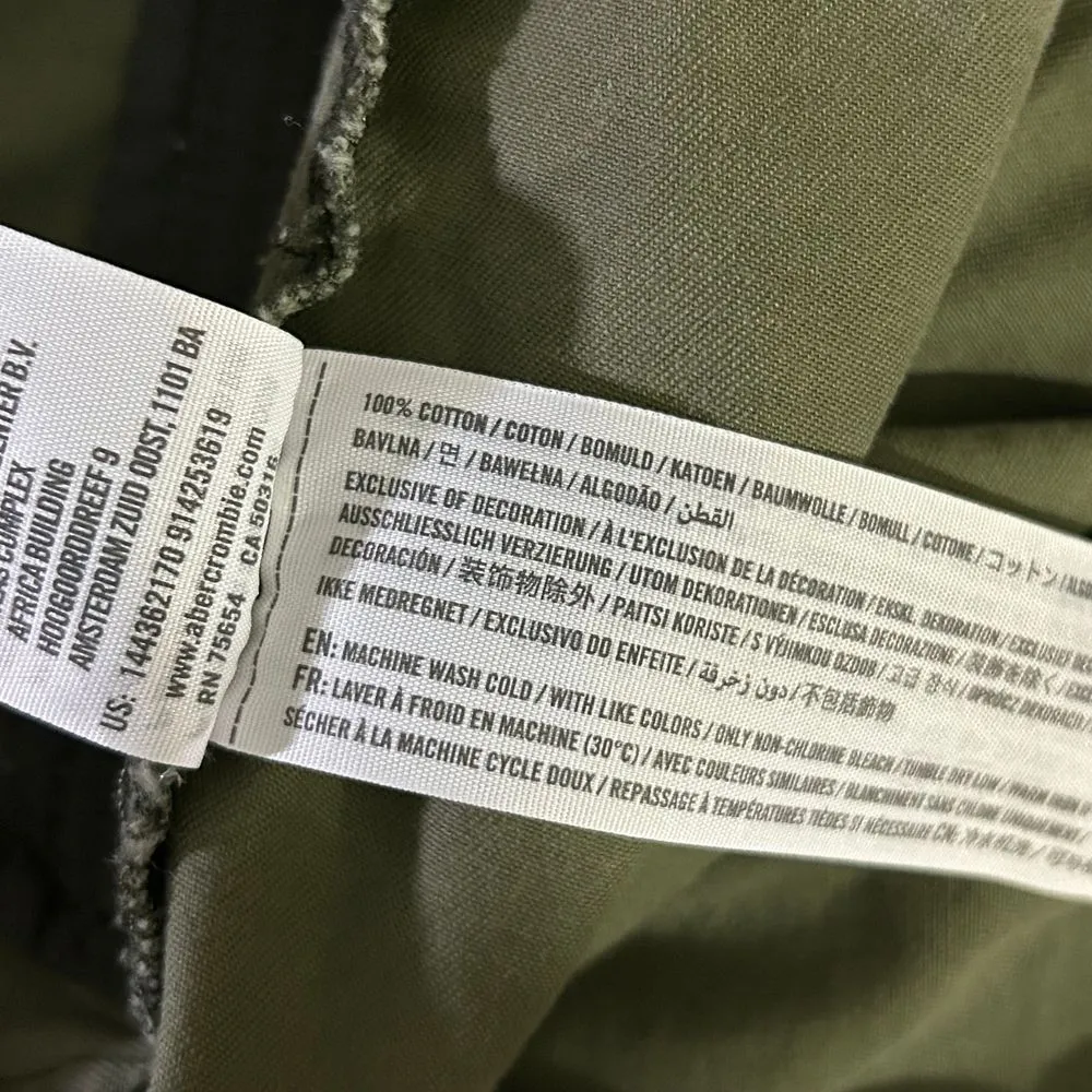 Abercrombie and Fitch Military Style‎ Camo Utility Jacket Field Coat Womens XS - Image 6