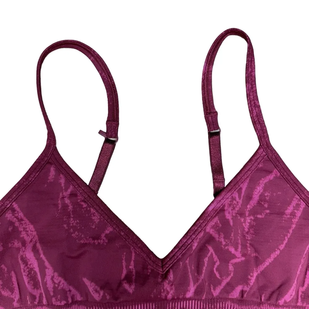 Lululemon Ebb To Street Bra A/B Cup Stone Wash Chianti Seamless W2BS2S Size 8 - Image 4