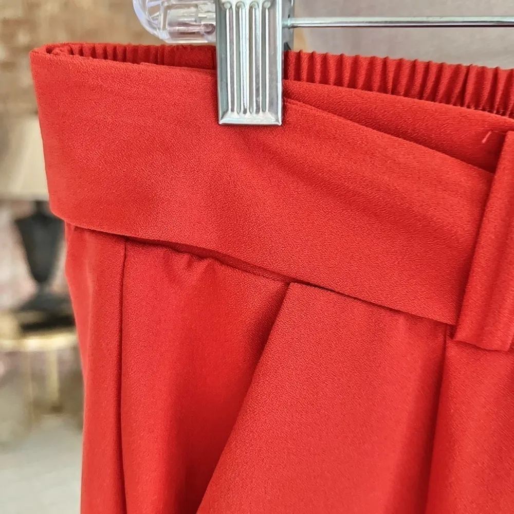 NWT Torrid Pants Cropped Cuff Red Tie Front 12 Large Party Date - Image 4