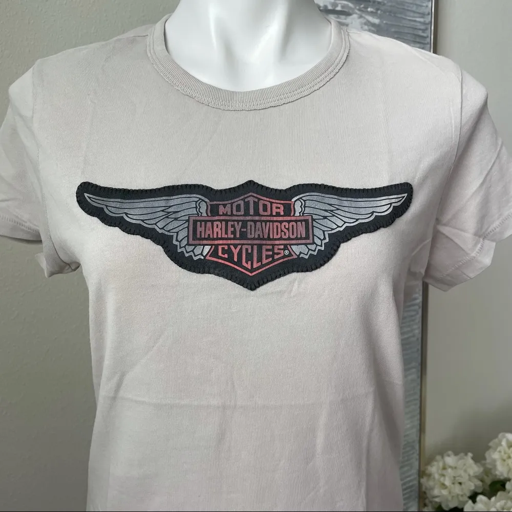 Harley-Davidson Women's Winged Logo Tee Size M - Image 2