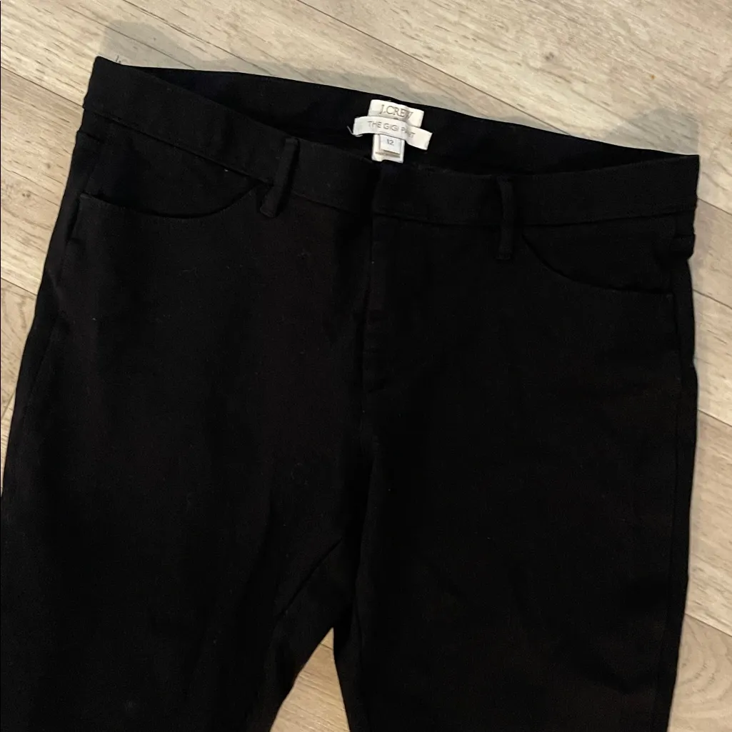 J crew black Gigi pant sz 12 skinny leg ponte classic - Image 3