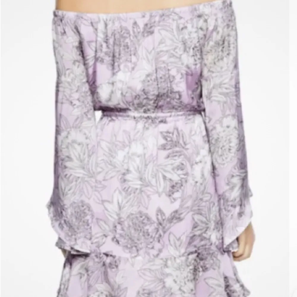 Bardot‎ Britt Lavender floral off the shoulder dress size 4/XS - Image 2