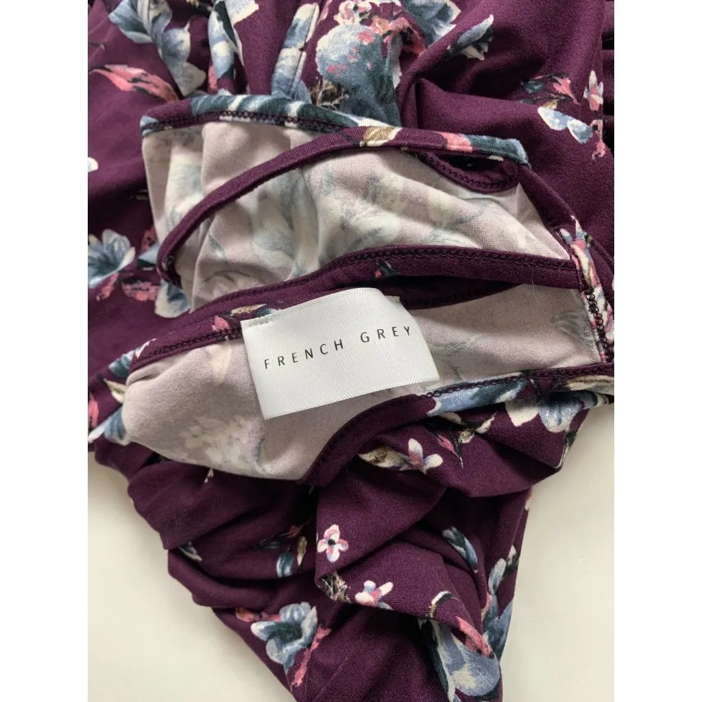 French Grey Floral Print Halter - Image 3