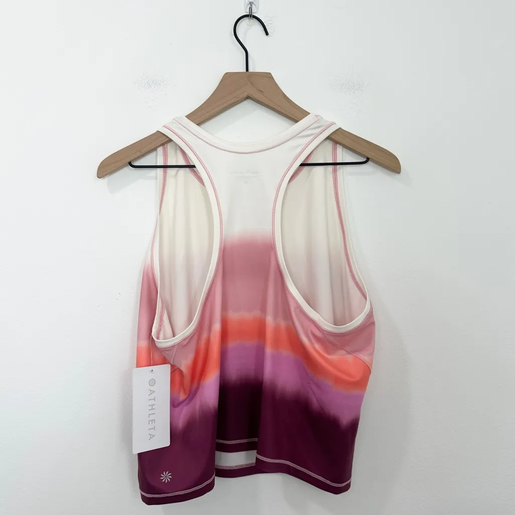 Athleta Shanti Printed Crop Tank in Sea Spray NWT size 2X Athletic - Image 4