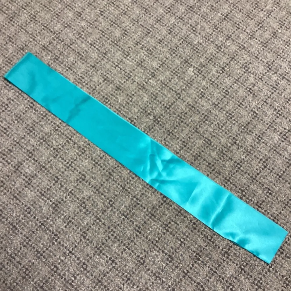$3 Bundled * Teal & Gold Team Bride Sash Blue - Image 2