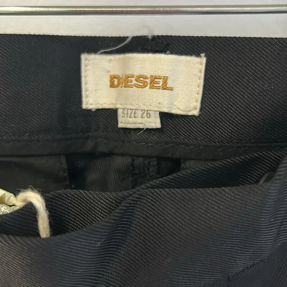 Diesel Black Coated Leather Trim Studded Jogger Pants - Image 8