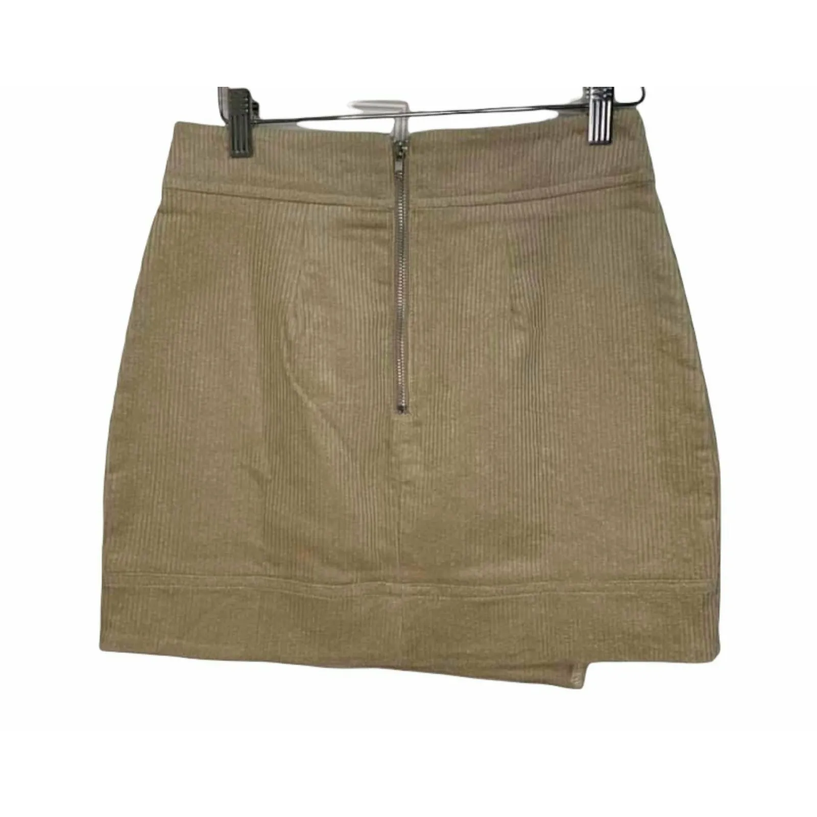 Amaryllis Corduroy Cross Over Mini‎ Skirt XS Tan - Image 3
