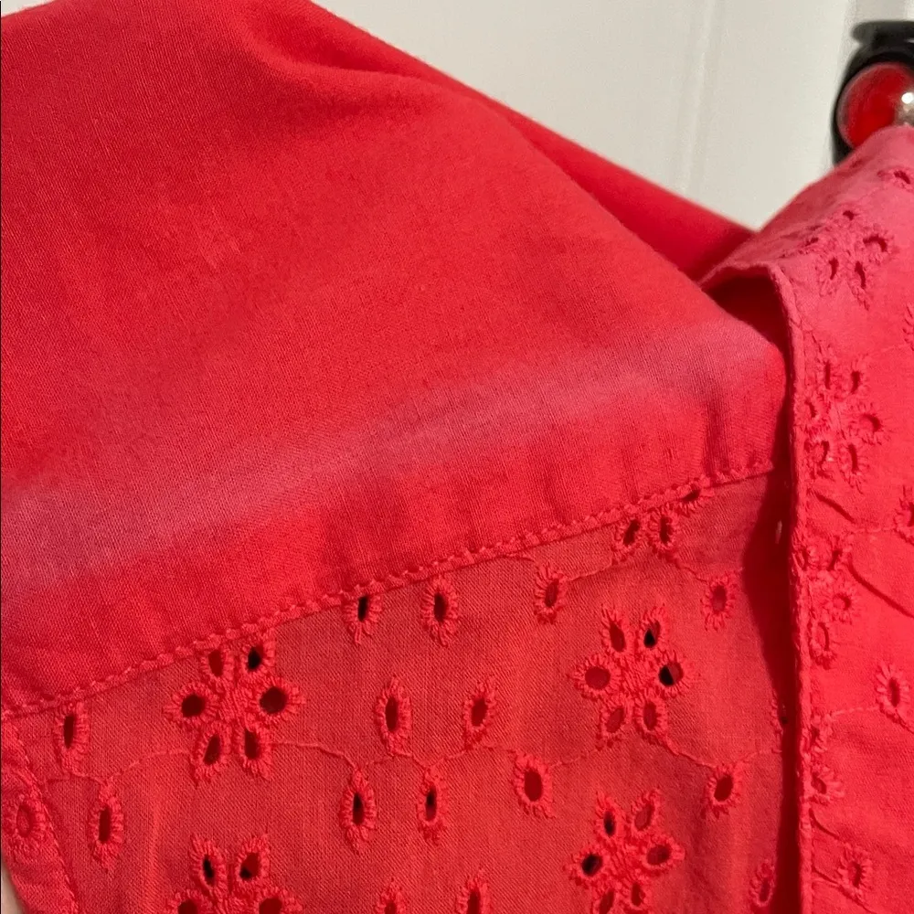 Sleeveless Red Button-Up Top - Image 8