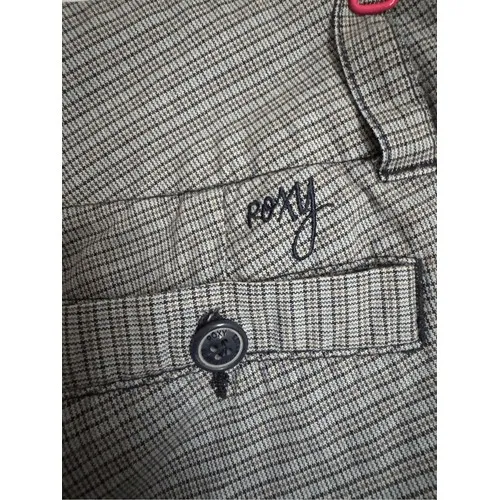 Vintage Roxy Womens grey plaid low rise knee‎ length sz 7 shorts Avril Lavigne Gray - Image 5