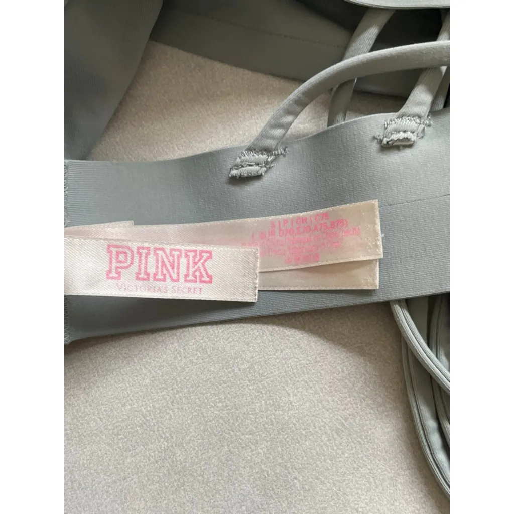 Women's PINK Victoria's Secret Sports Bra S Light Blue - Image 4
