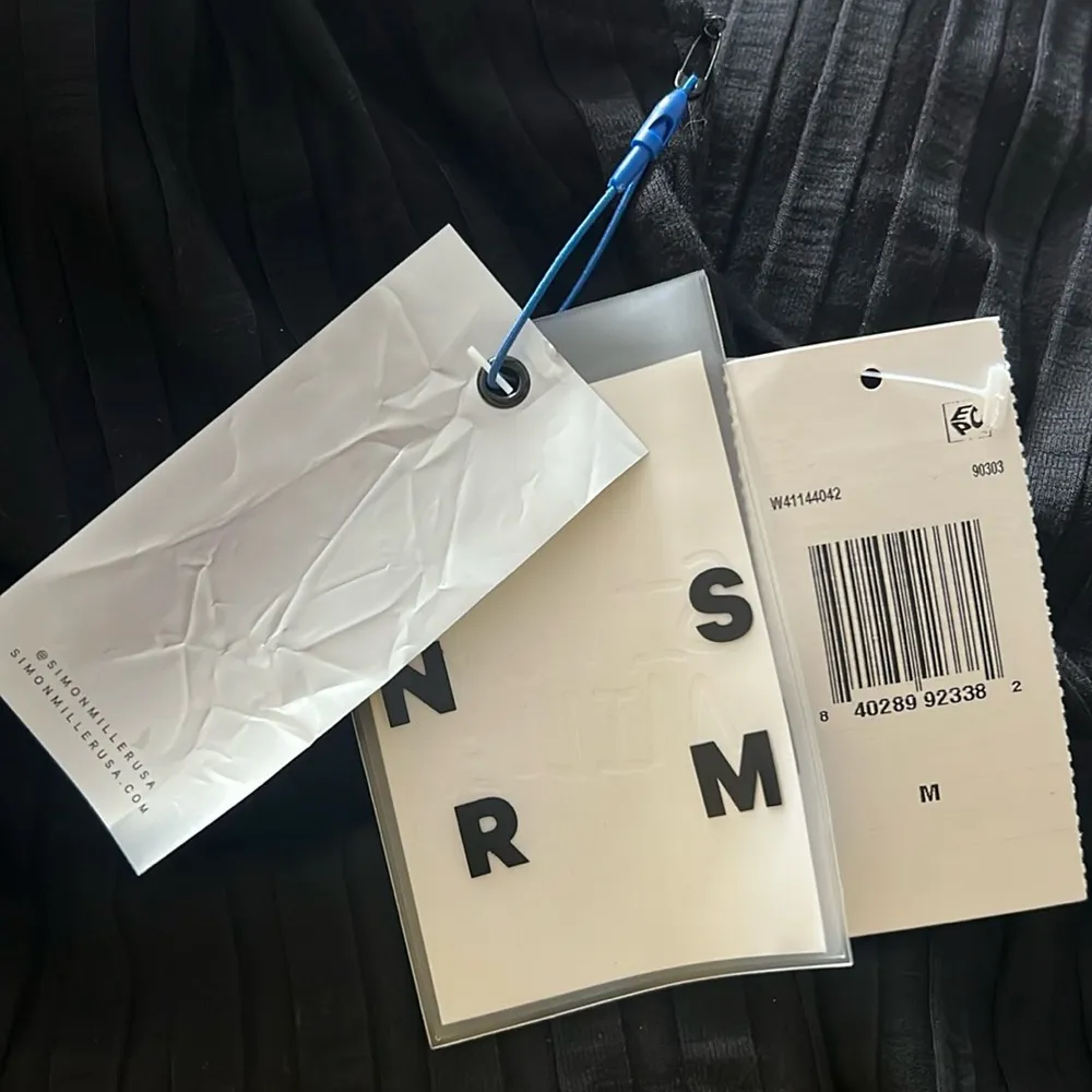 Simon Miller Asymmetric Wide Rib Maxi Dress in Black, Size M New w/Tag Black Size M - Image 5