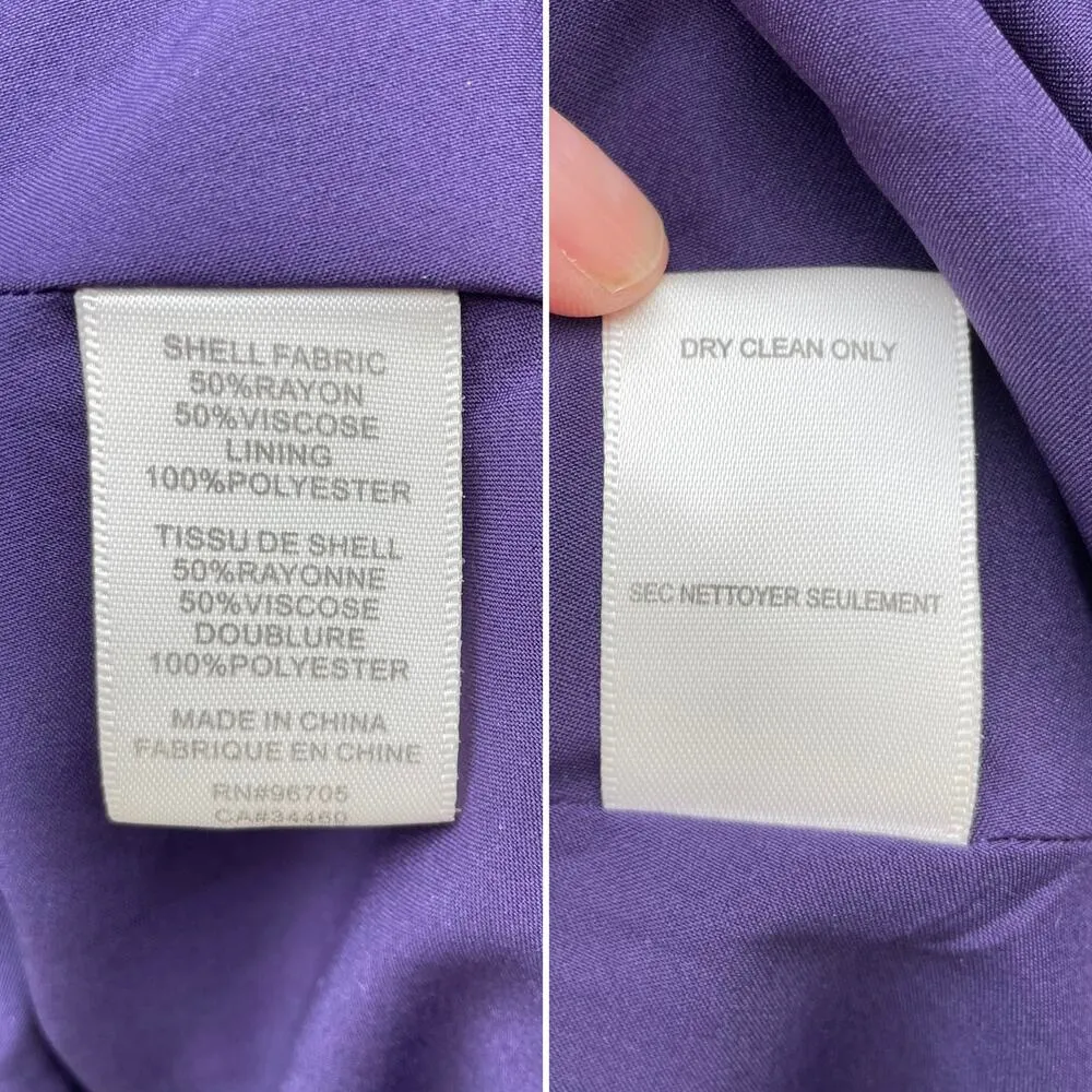 Rebecca Taylor Purple Sleeveless Dress 6 Crochet - Image 5