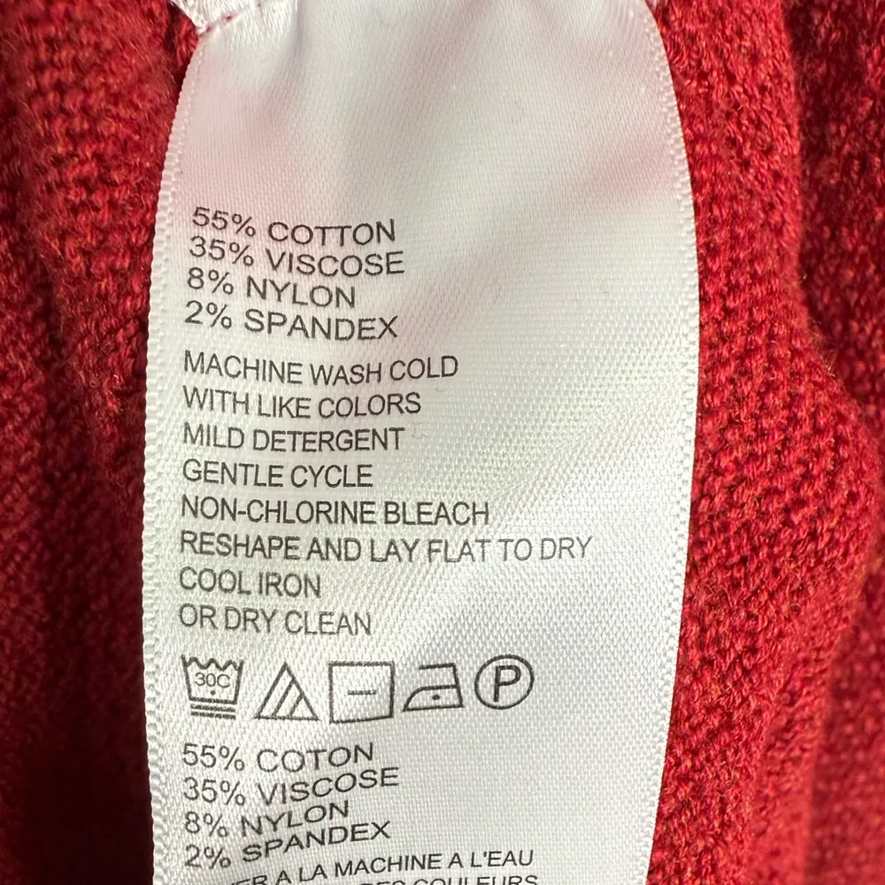 Tommy Bahama Red Pickford Cable Half Zip Knit Dress W1582 Sz S - Image 6