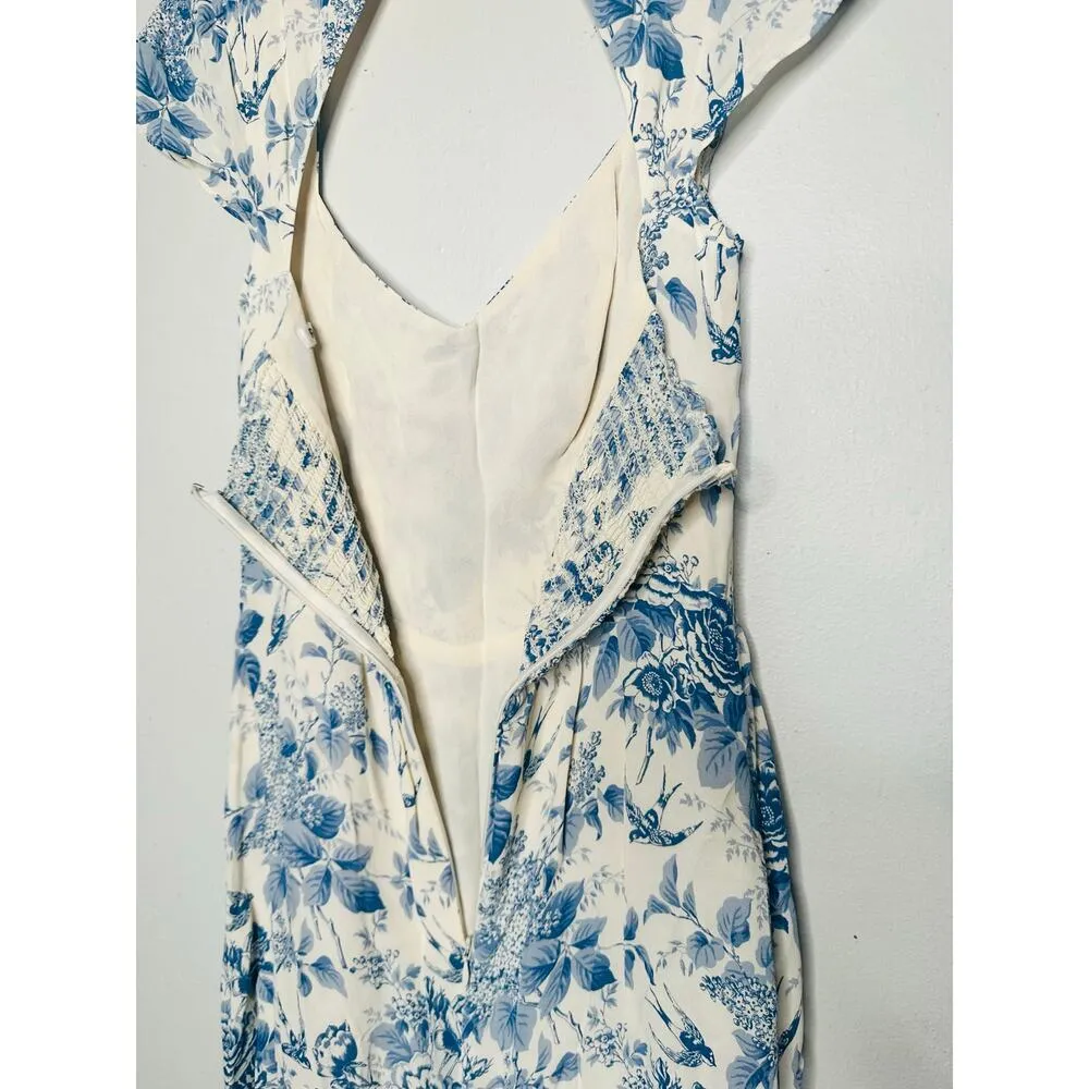 REFORMATION Off White Toile Satin Sweetheart Neckline Rosi Mini Dress Size 6 - Image 9