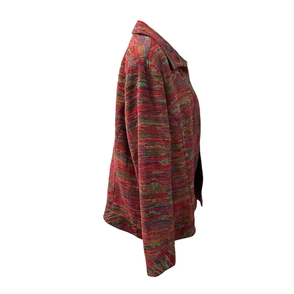 Coldwater Creek Tapestry Multicolor Open Front Fully Lined Blazer Jacket XL - Image 5