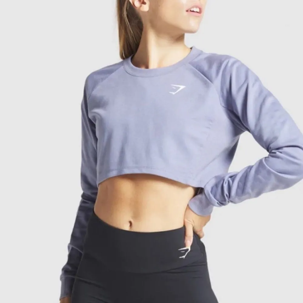 Gymshark  Training Cropped Sweater Light blue Lilac Purple- Size Small - Image 2