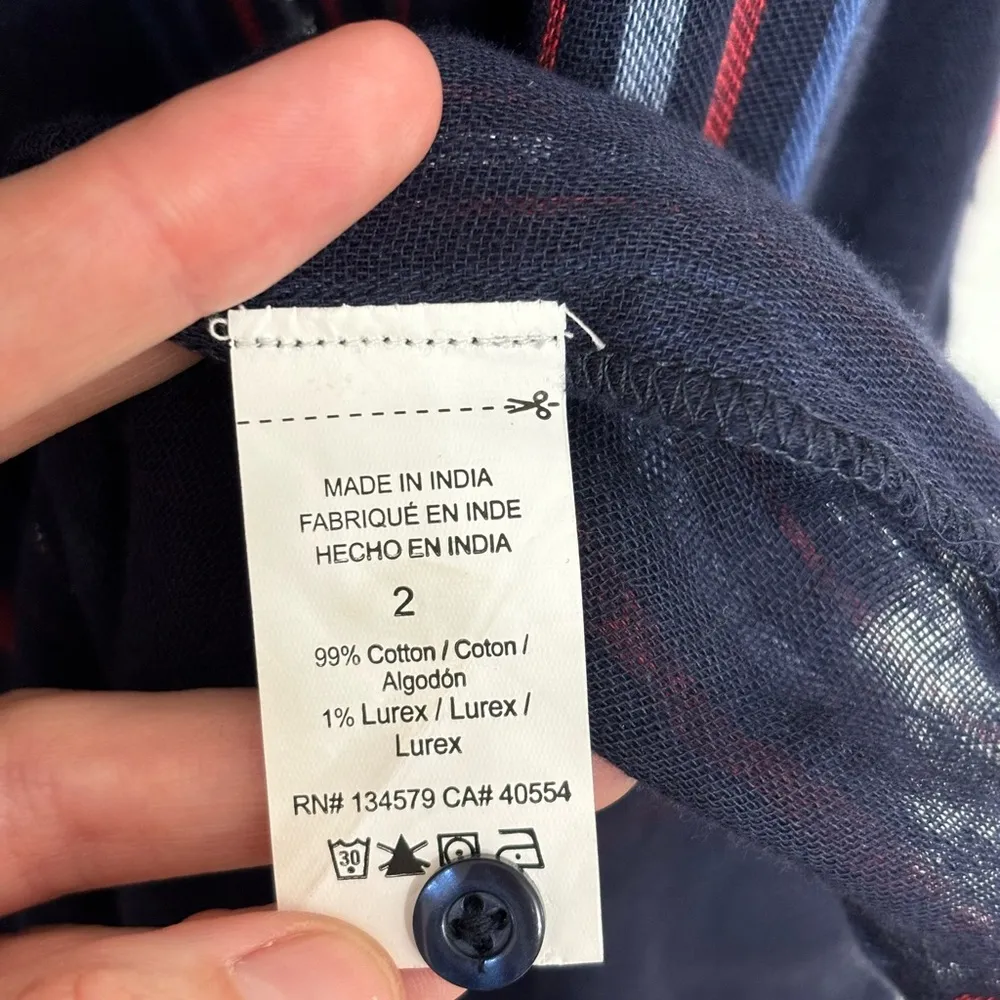 Sundry Ruffle Peasant Cotton Button Down Midi Dress - Size 2 (M) - Image 5