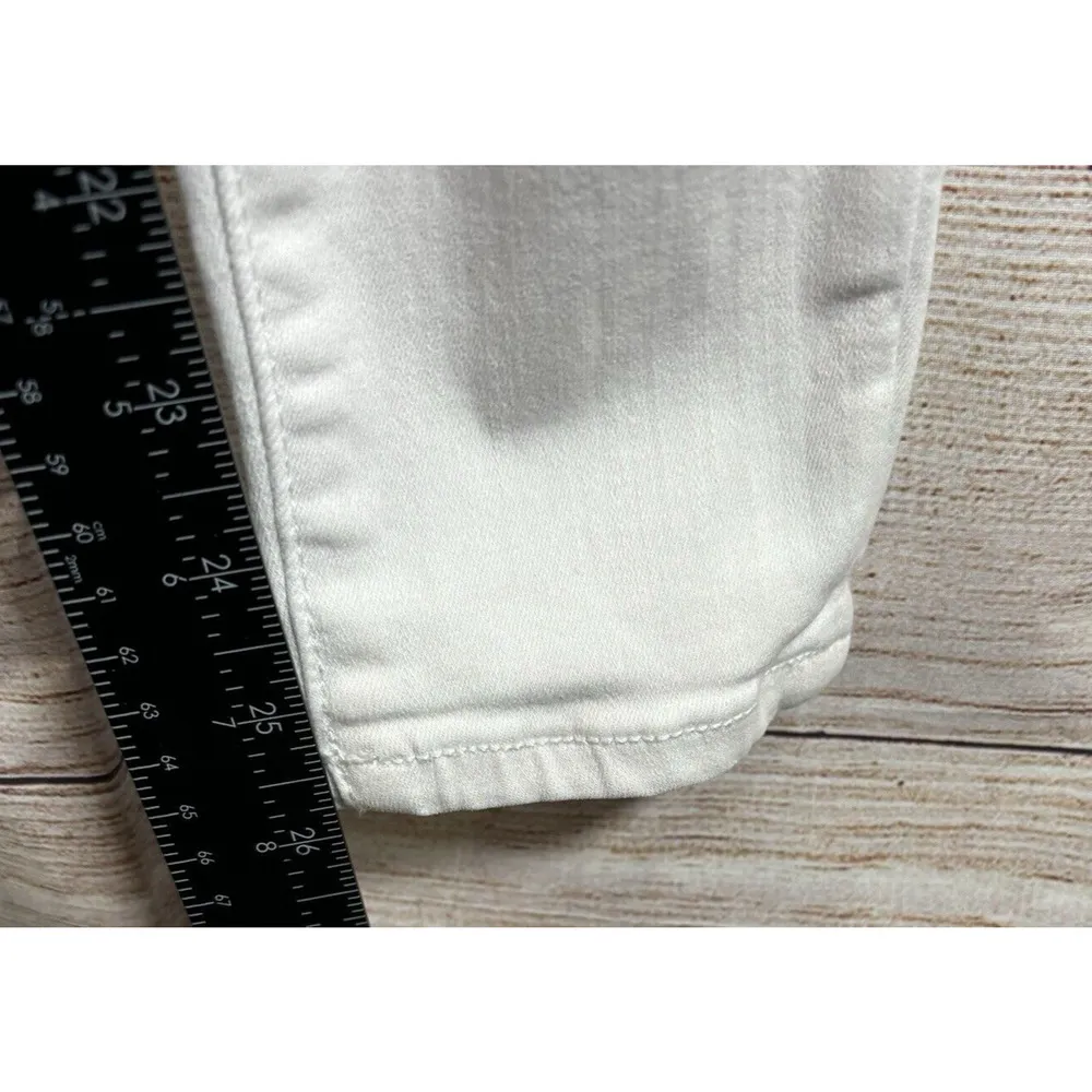 American Eagle Hi Rise Jegging Next Level Stretch Size 4 Regular WHITE Stains - Image 13