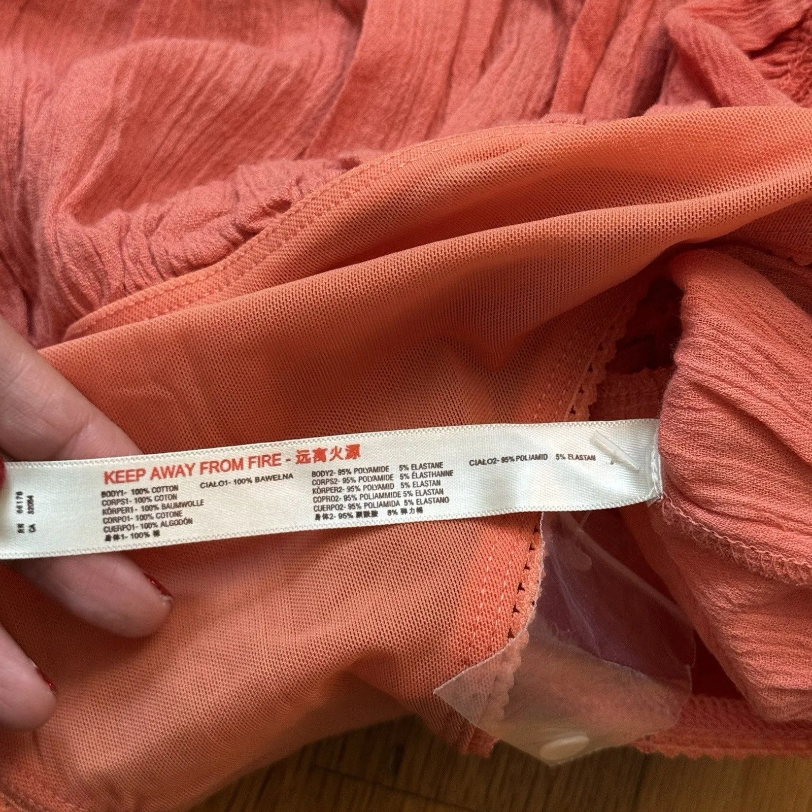 Free People Still The 1 Bodysuit Rust S Boho Lace Sheer Fairy Romantic Festival - Image 15