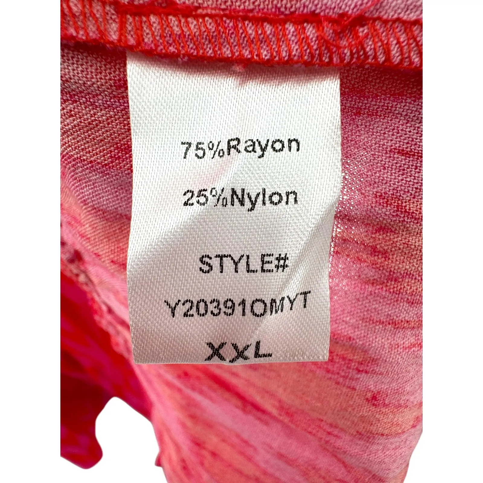 Pomander Place Dress XXL Pink Red Tiered Long Sleeve‎ V Neck Casual - Image 7