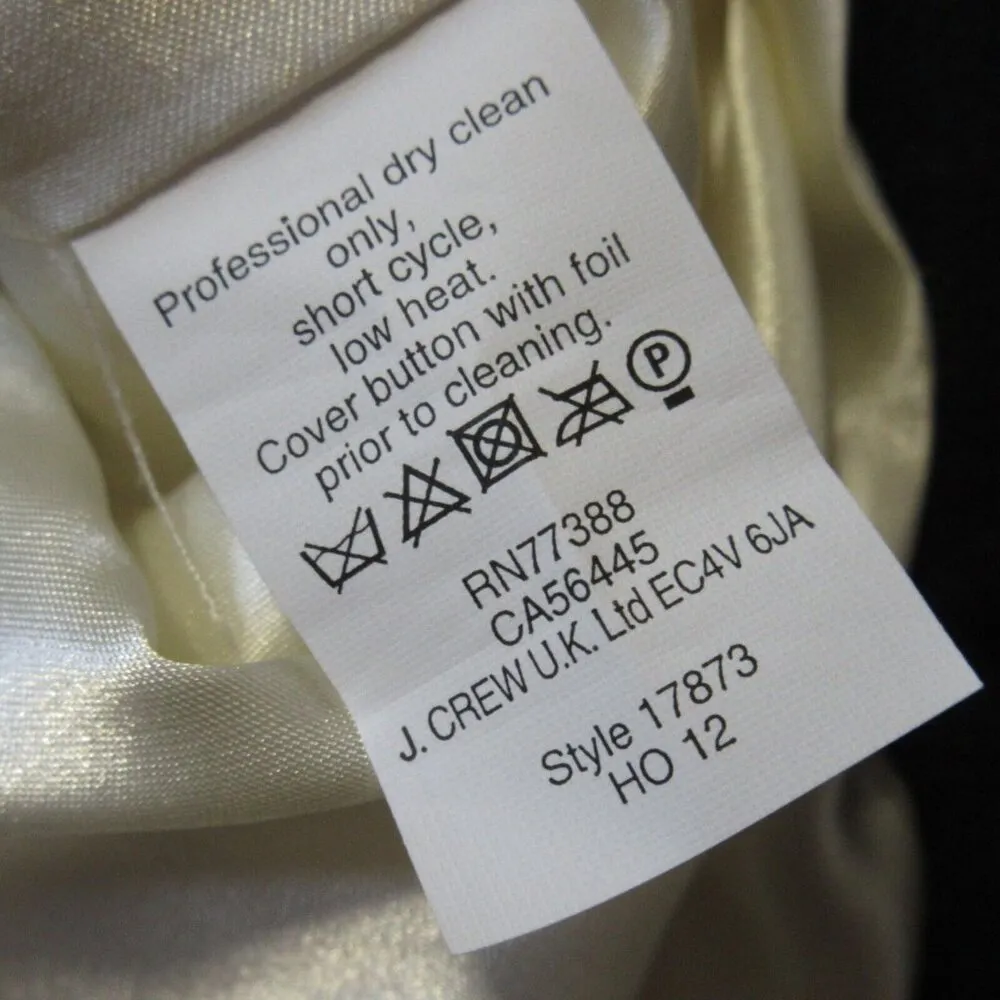 NWT J.Crew Tall Tipped Peacoat in Antique White Navy Trim Wool Coat 4T $298 - Image 3