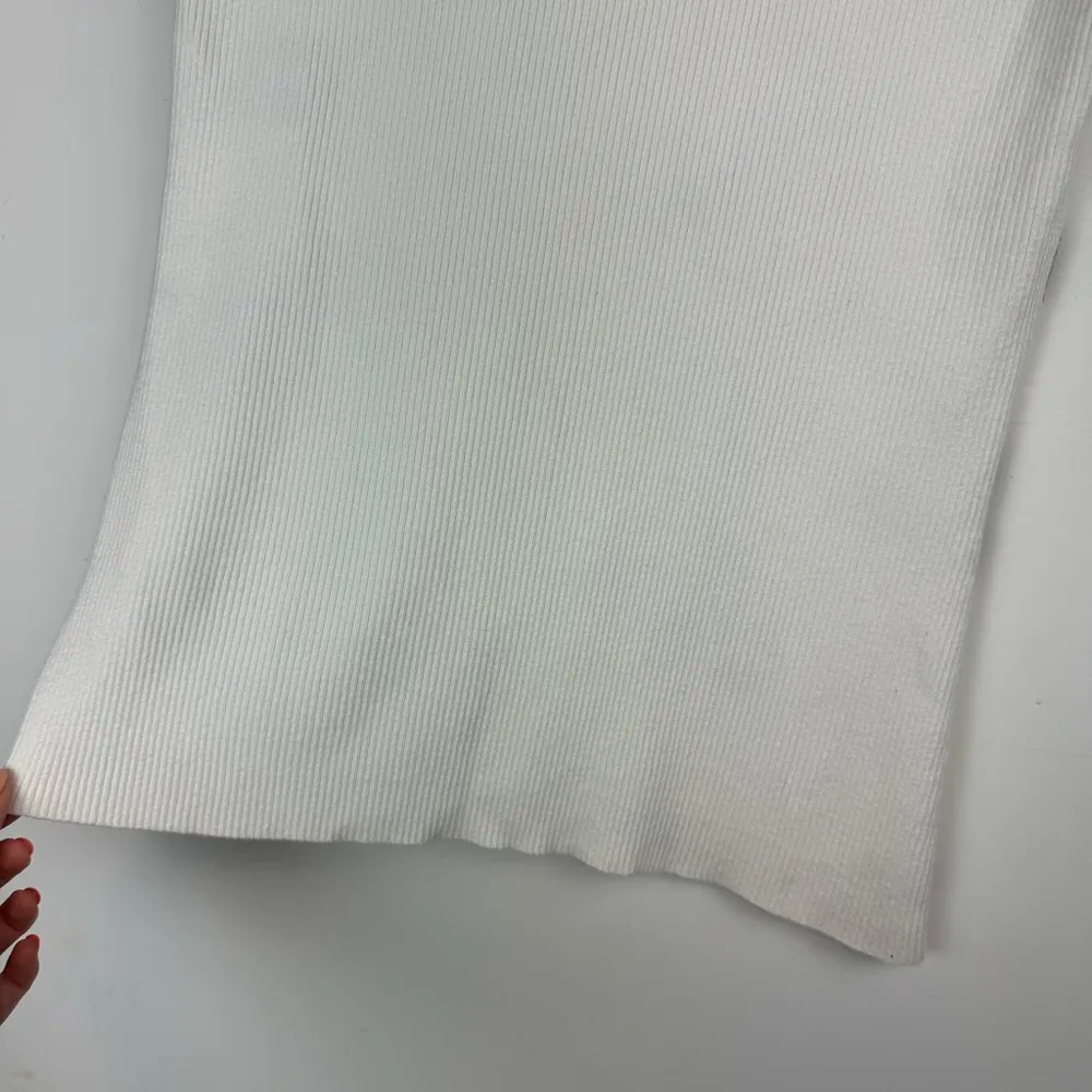 Vtg Y2K Zebra Stripe Ribbed Top Sz Large Quarter Zip Sleeveless Tank Black - Image 13